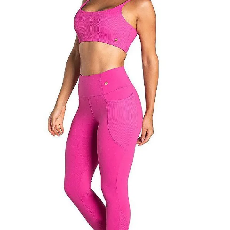 Conjunto Legging Fit/Fit Canelado Bolsos + Top Fit/Fit Canelado Bojo Rem - Foto 6