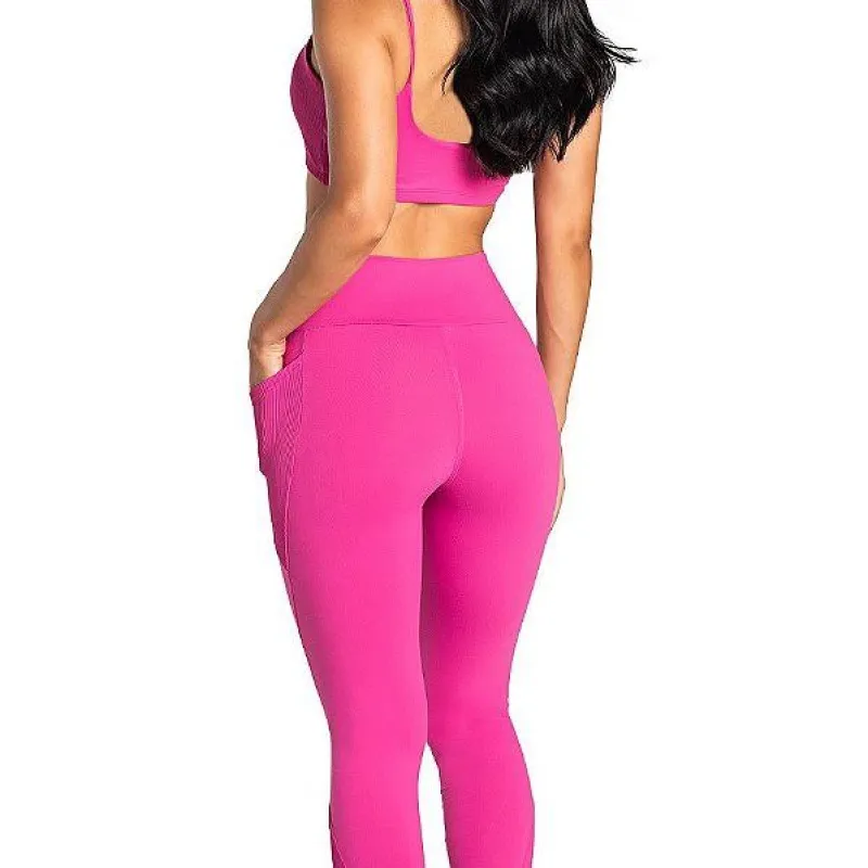 Conjunto Legging Fit/Fit Canelado Bolsos + Top Fit/Fit Canelado Bojo Rem - Foto 8
